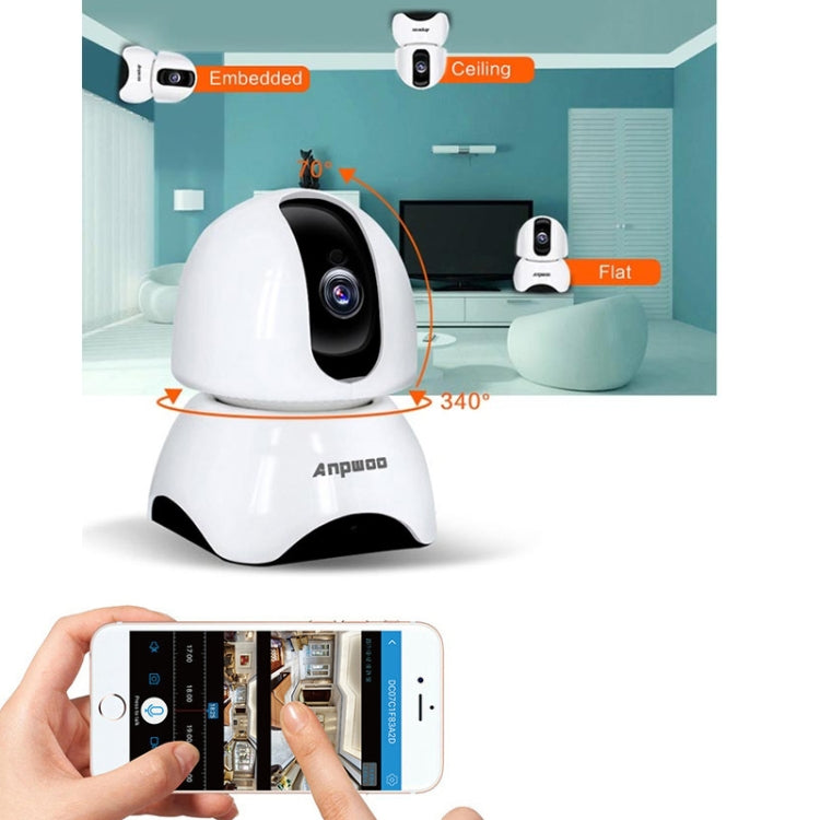 Anpwoo-YT003 2.0 Mega 3.6mm Lens Wide Angle 1080P Smart WIFI Monitor Camera , Support Night Vision & TF Card Expansion Storage, EU Plug, YT003 Anpwoo-YT003 2.0 Mega 3.6mm Lens Wide Angle 1080P Smart WIFI Monitor Camera , Support Night Vision & TF Card Expansion Storage, EU Plug, YT003